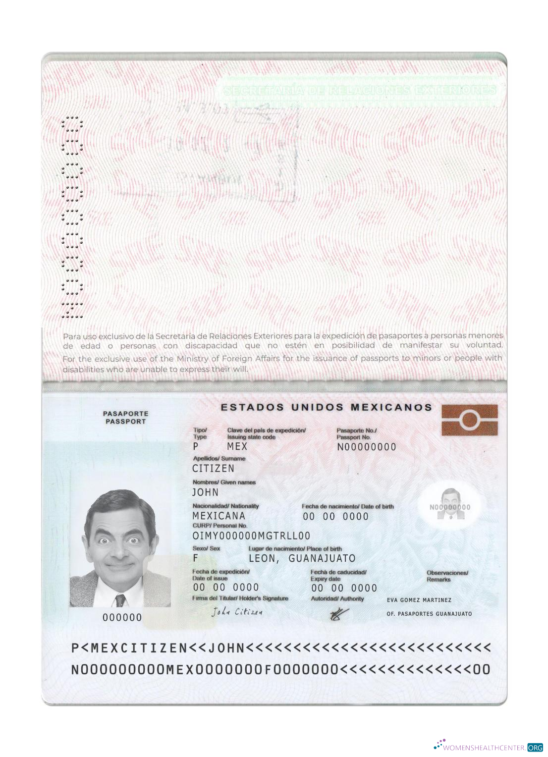Download Mexico passport new 2022 present Photoshop template